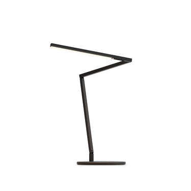 Matte black Z-Bar Mini Pro LED desk light with soft, uniform illumination.