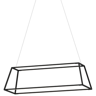 Z-Bar Rise Rectangle Pendant LED ceiling light with 360-degree rotating modular bars
