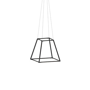 Z-Bar Rise Square LED Pendant in Matte Black finish modern adjustable ceiling light for kitchen islands and dining rooms