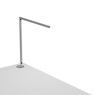 Koncept Z-Bar Solo Desk Lamp Gen 4 Warm Light Silver Grommet Mount