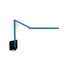 Koncept Z-Bar Mini Desk Lamp Gen 4 Warm Light Blue Hardwire Wall Mount Matte Black