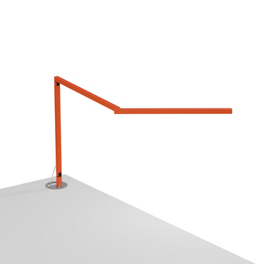 Koncept Z-Bar Mini Desk Lamp Gen 4 Warm Light Matte Orange Grommet Mount