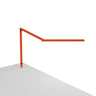 Koncept Z-Bar Mini Desk Lamp Gen 4 Warm Light Matte Orange Through-Table Mount