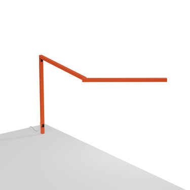 Koncept Z-Bar Mini Desk Lamp Gen 4 Warm Light Matte Orange Through-Table Mount