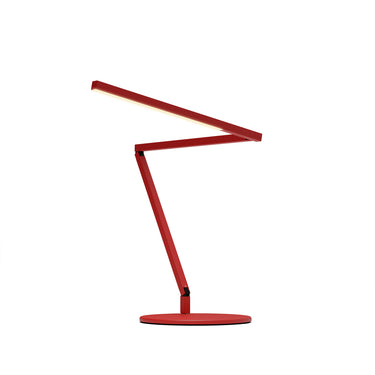 Koncept Z-Bar Mini Desk Lamp Gen 4 Warm Light Matte Red Desk Base