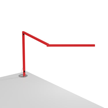 Koncept Z-Bar Mini Desk Lamp Gen 4 Warm Light Matte Red Grommet Mount