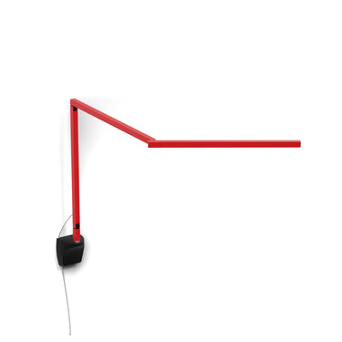 Koncept Z-Bar Mini Desk Lamp Gen 4 Warm Light Matte Red Wall Mount Matte Black