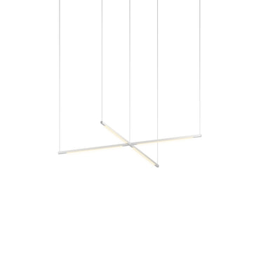 Koncept Z-Bar Pendant Small Cross Silver 16" Light Bars