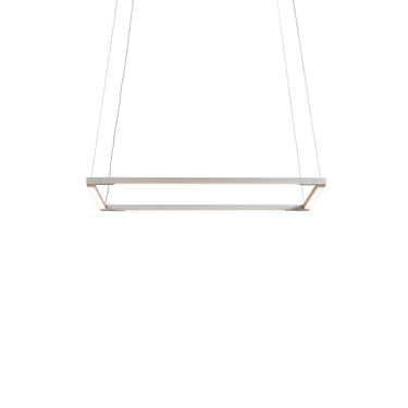 Koncept Z-Bar Pendant Small Square Soft Warm Silver 18" x 18"