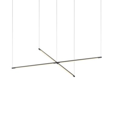 Koncept Z-Bar Pendant Medium Cross Matte Black 24" Light Bars