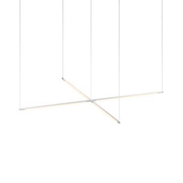 Koncept Z-Bar Pendant Medium Cross Silver 24" Light Bars