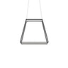 Koncept Z-Bar Pendant Rise Medium Square Soft Warm Matte Black 26" x 26" x 22"