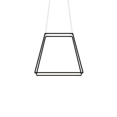 Koncept Z-Bar Pendant Rise Medium Square Soft Warm Matte Black 26" x 26" x 22"