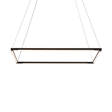 Koncept Z-Bar Pendant Medium Square Soft Warm Matte Black 26" x 26"