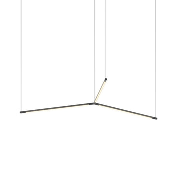 Koncept Z-Bar Pendant Medium Trio Matte Black 24" Light Bars