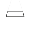 Koncept Z-Bar Pendant Rise Small Rectangle Soft Warm Matte Black 40" x 14" x 12"