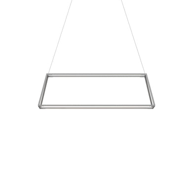 Koncept Z-Bar Pendant Rise Small Rectangle Soft Warm Silver 40" x 14" x 12"