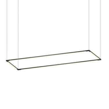 Koncept Z-Bar Pendant Large Rectangle Matte Black 16" 48" Light Bars