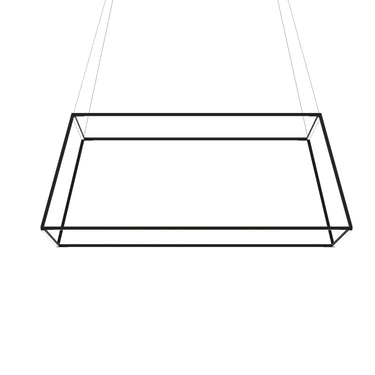 Koncept Z-Bar Pendant Rise Large Square Soft Warm Matte Black 51" x 51" x 20"