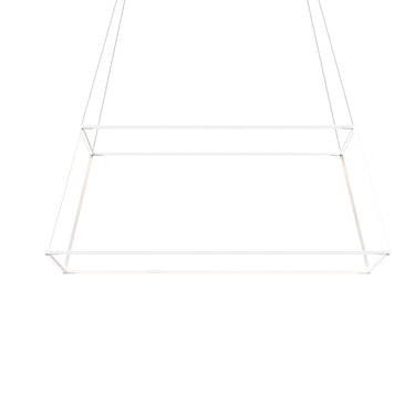 Koncept Z-Bar Pendant Rise Large Square Soft Warm Matte White 51" x 51" x 20"
