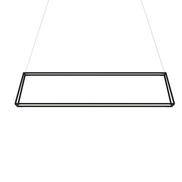 Koncept Z-Bar Pendant Rise Large Rectangle Soft Warm Matte Black 56" x 14" x 12"