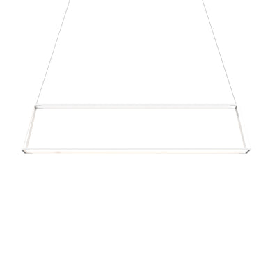 Koncept Z-Bar Pendant Rise Large Rectangle Soft Warm Matte White 56" x 14" x 12"