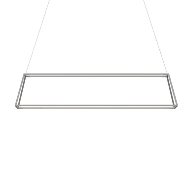 Koncept Z-Bar Pendant Rise Large Rectangle Soft Warm Silver 56" x 14" x 12"