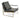 Zara leather armchair with gold metal frame in grey genuine leather upholstery