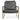 Modern grey leather armchair with gold stainless steel base Zara by Soho Concept