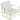 Zara leather armchair with gold metal frame in white Italian PPM upholstery