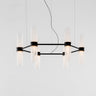 Zephyr modular glass LED suspension lamp by Artemide in black finish
