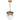 Zephyrine Glam Black & Gold Crystal Pendant Light - 8.5"