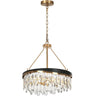 Modern Black and Gold Drum Chandelier - Zephyrine Collection