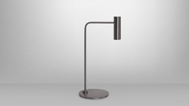Heron table lamp in bronze, studio view