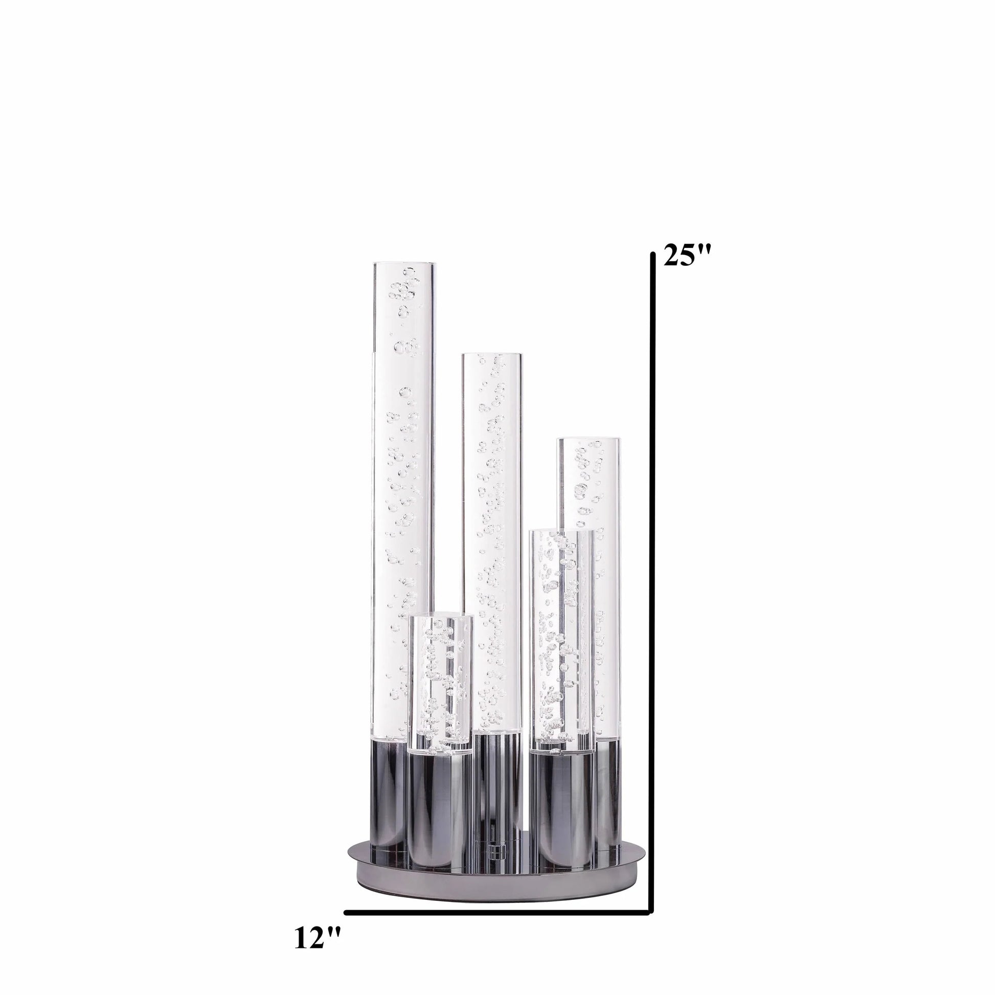 Acrylic Cylinders 5 Light Table Lamp - Smart Light 6