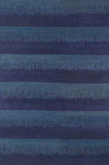 Almonia jute rug in Blue, full view