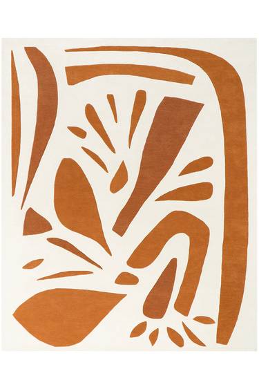 Alpha wool rug in Terracotta, full view