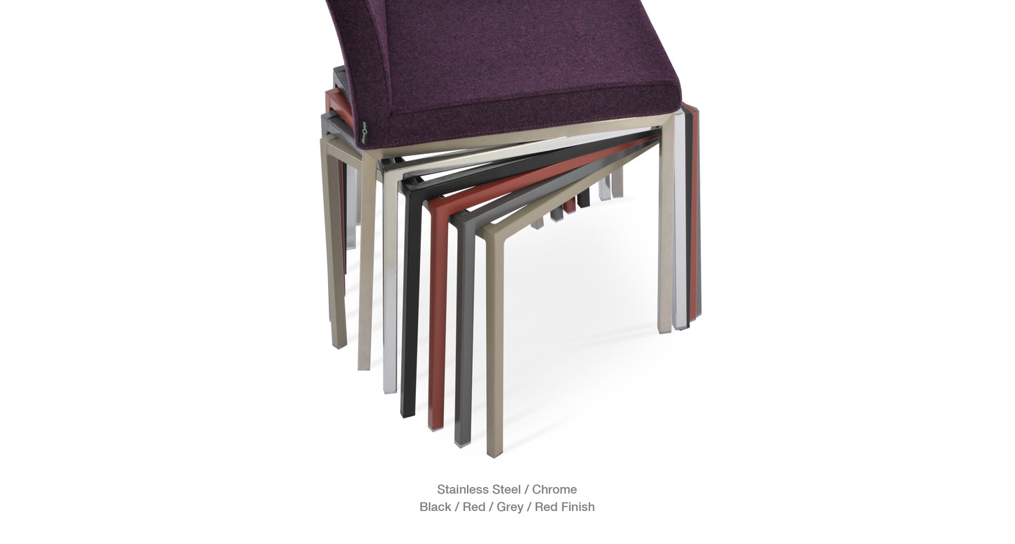 Zeyno Dining Chair with Metal Base