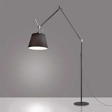Artemide Tolomeo Mega LED Floor Lamp with 17-inch black diffuser
