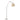 Artemide Tolomeo Mega Parchment LED floor lamp extending over sofa seating