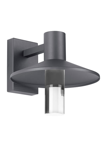 Sleek Design of Ash 16'' Charcoal Outdoor Wall Light Illuminating Garden