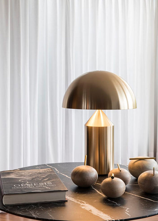 Atollo Gold Table Lamp by Oluce