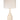 Modern Lantern Ava Ivory Ceramic Cordless Table Lamp with Brass Mini Base