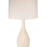 Modern Lantern Ava Ivory Ceramic Cordless Lamp with Nickel Mini Base