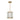 Natural brass kitchen island lighting fixture with hand-formed fluted glass diffuser