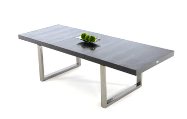 AX Skyline Black Crocodile Lacquer Extendable Dining Table