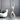 Finesse Decor Tall Doll Floor Sculpture White and Chrome