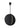Large Modern Pendant Light | Bau 28" | 74W Integrated LED | Nightshade Black