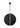 Large Black Pendant Light: Visual Comfort Modern Bau 36" in Nightshade Black Finish
