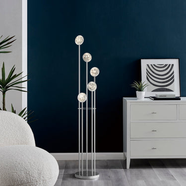 Finesse Decor Bubbling Glow Floor Lamp Chrome